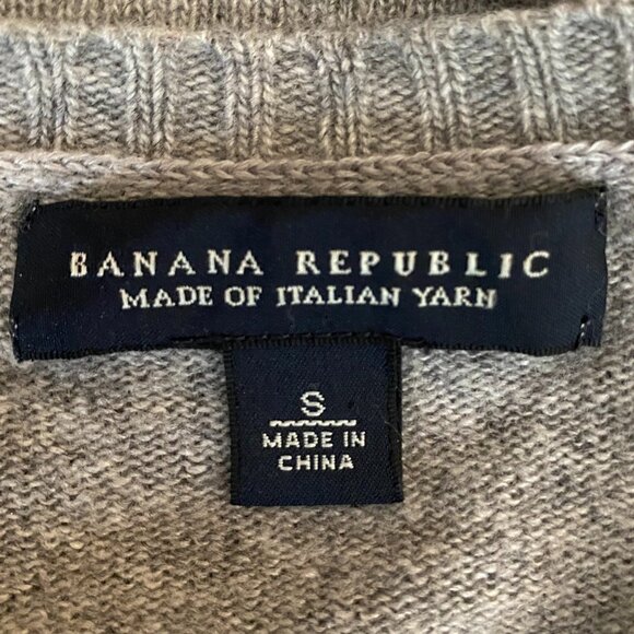 Banana Republic Wool Cashmere Cardigan Italian Ruffles Rosettes Fairy Feminine-S - Picture 10 of 12